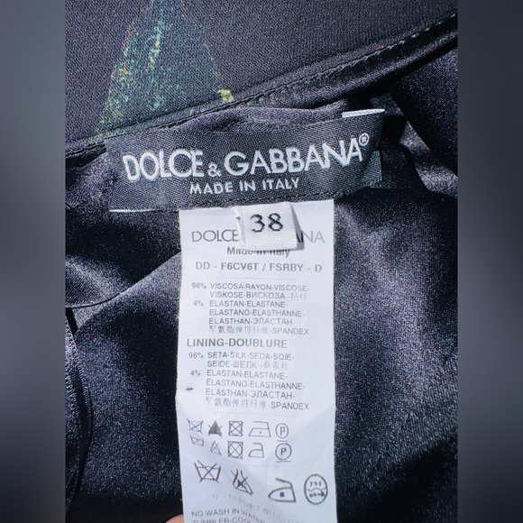 Fall 2012 🌹 Dolce & Gabbana Baroque Art Black Floral Sheath Dress Size IT38 XS - Picture 12 of 13